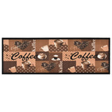 Vidaxl Kitchen Mat vaskbar kaffe 60x300 cm brun
