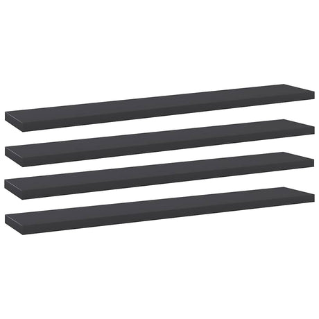 Vidaxl wandschappen 4 st 60x10x1,5 cm spaanplaat grijs