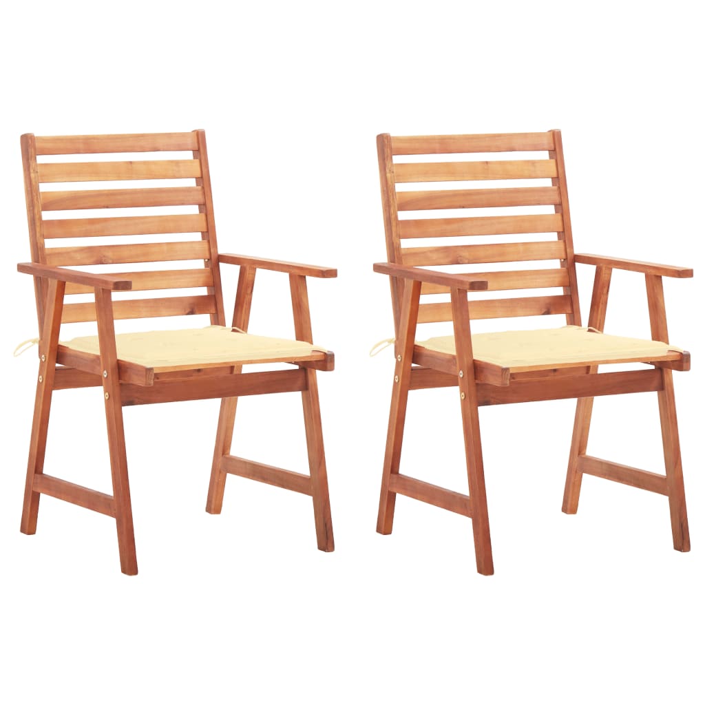 Vidaxl tuinstoelen 2 st met kussens massief acaciahout