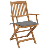 Vidaxl tuinstoelen 4 st inklapbaar met kussens massief acaciahout