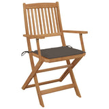 Vidaxl tuinstoelen 4 st inklapbaar met kussens massief acaciahout
