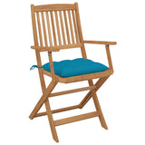 Vidaxl tuinstoelen 4 st inklapbaar met kussens massief acaciahout