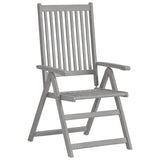 Vidaxl tuinstoelen 2 st verstelbaar met kussens massief acaciahout