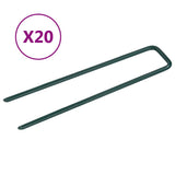 Vidaxl Artificial Grass Pegs 20 pc U-formet jern