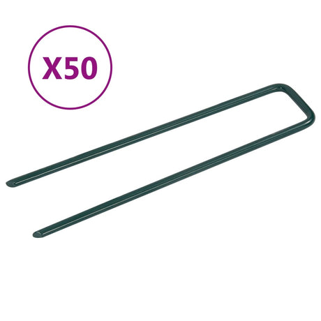 Vidaxl kunstgræsstifter 50 stk u-formet jern