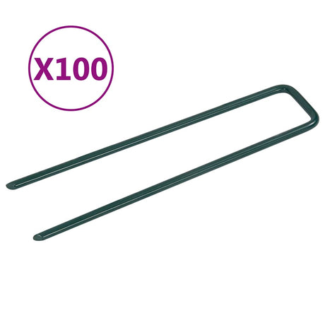Vidaxl Artificial Grass Pennies 100 pc U-formet jern