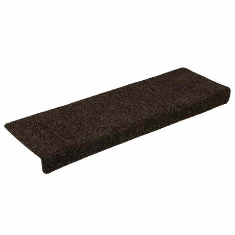Vidaxl Stair Mats Selvklæbende 15 stykker 65x21x4 cm mørkebrun rektangulær kant