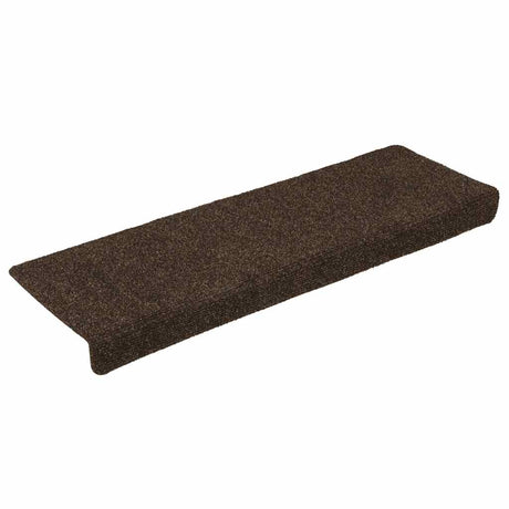 Vidaxl Stair Mats Self -fast 15 stykker 65x21x4 cm brun rektangulær kant