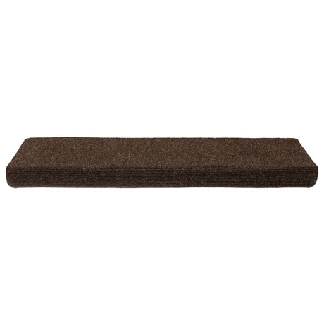 Vidaxl Stair Mats Self -fast 15 stykker 65x21x4 cm brun rektangulær kant