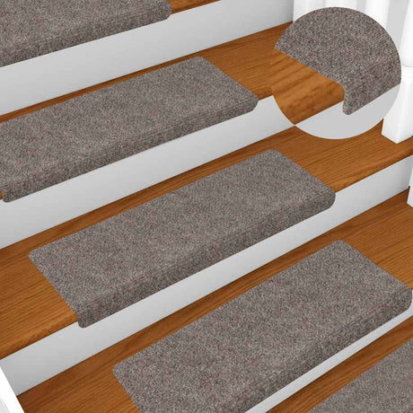 Vidaxl Stair Mats Self -fast 15 stykker 65x21x4 cm beige rektangulær kant