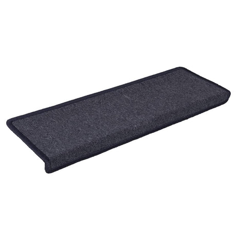 Vidaxl Stair Mats 15 St 65x21x4 cm mørkegrå og blå med rektangulær grænse