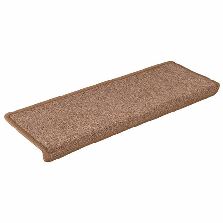 Vidaxl Stair Mats 15 St 65x21x4 cm brun rektangulær kant