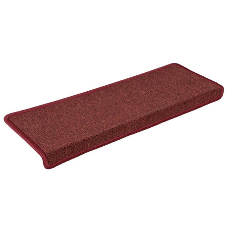 Vidaxx trappemåtter 15 stk 65x21x4 cm bordeaux rektangulær kant