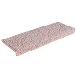 Vidaxx trappemåtter 15 stk 65x21x4 cm lys pink med rektangulær kant