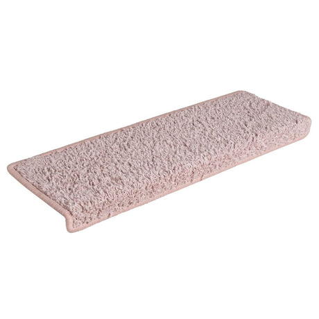 Vidaxx trappemåtter 15 stk 65x21x4 cm lys pink med rektangulær kant