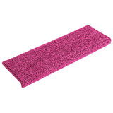 Vidaxx trappemåtter 15 stk 65x21x4 cm pink rektangulær kant