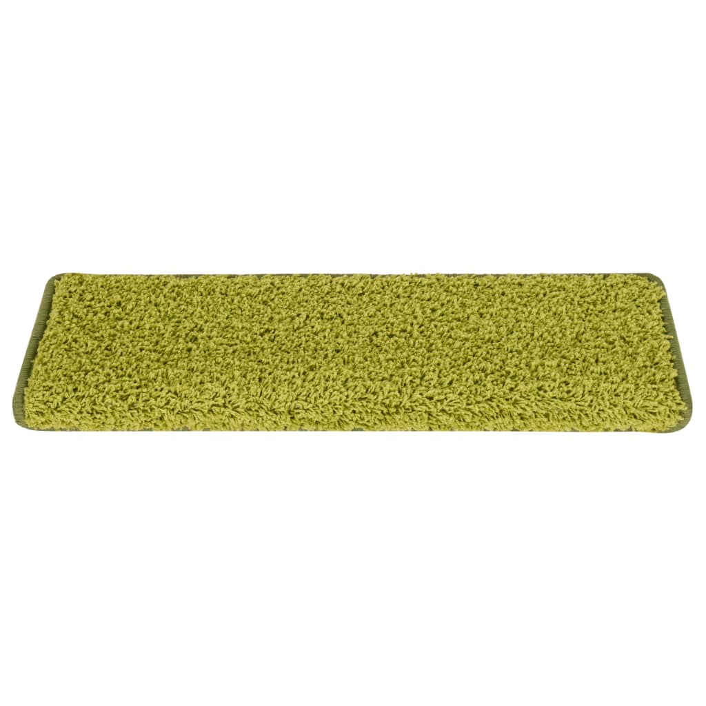 VidaXL trappemåtter 15 stk 65x21x4 cm grøn rektangulær kant