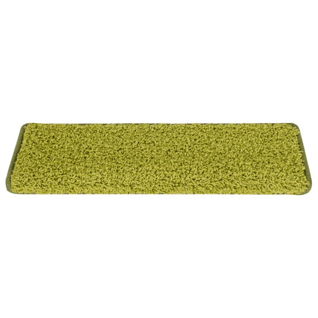 VidaXL trappemåtter 15 stk 65x21x4 cm grøn rektangulær kant