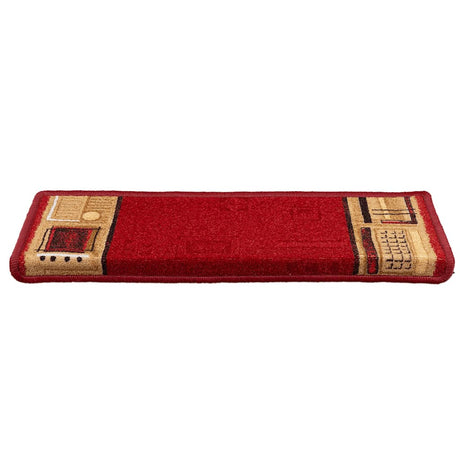 Vidaxl Stair Mats Self -fast 15 ST 65x21x4 cm rød