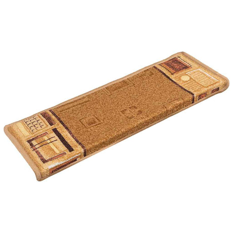 Vidaxl Stair Mats Self -fast 15 st 65x21x4 cm beige