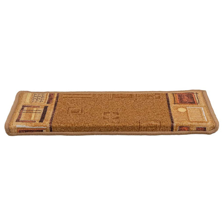 Vidaxl Stair Mats Self -fast 15 st 65x21x4 cm beige