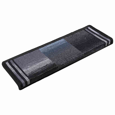 Vidaxl Stair Mats Self -fast 15 st 65x21x4 cm sort og grå