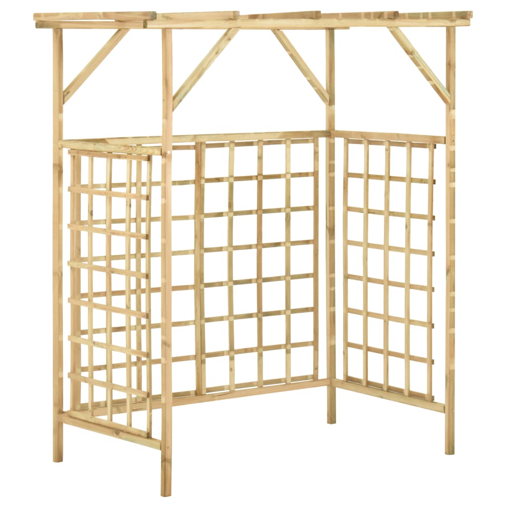 Vidaxl pergola til 2 containere imprægneret fyrretræ