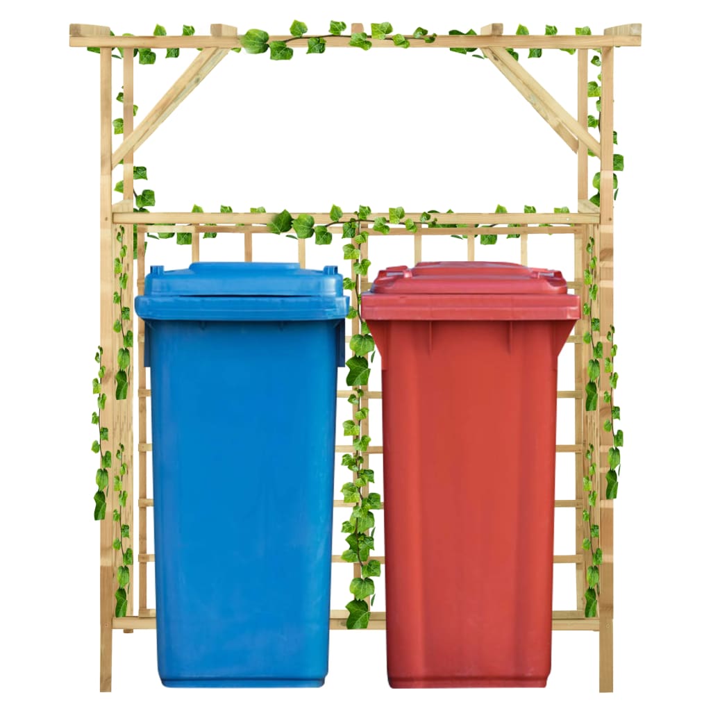Vidaxl pergola til 2 containere imprægneret fyrretræ