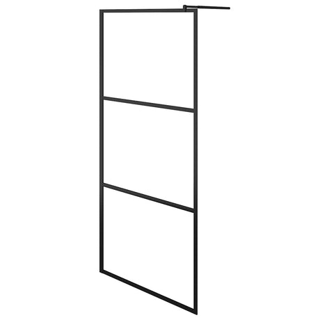 Vidaxl walk-in brusevæg gennemsigtig 80x195 cm esg glas sort