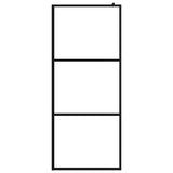 Vidaxl walk-in brusevæg gennemsigtig 100x195 cm esg glas sort