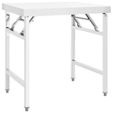 Vidaxl Kitchenwork Table Sammenfoldelig 85x60x80 cm rustfrit stål