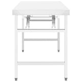 Vidaxl Kitchenwork Table Sammenfoldelig 85x60x80 cm rustfrit stål