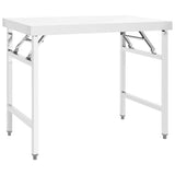 Vidaxl Kitchenwork Table sammenfoldelig 100x60x80 cm rustfrit stål
