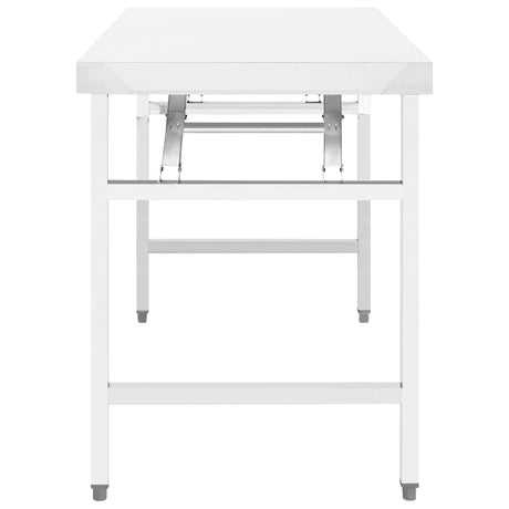 Vidaxl Kitchenwork Table sammenfoldelig 100x60x80 cm rustfrit stål