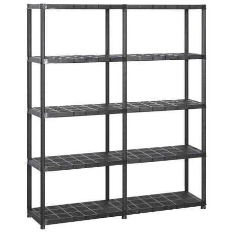 Vidaxx opbevaringsstativ 5-lags 142x38x170 cm plast sort