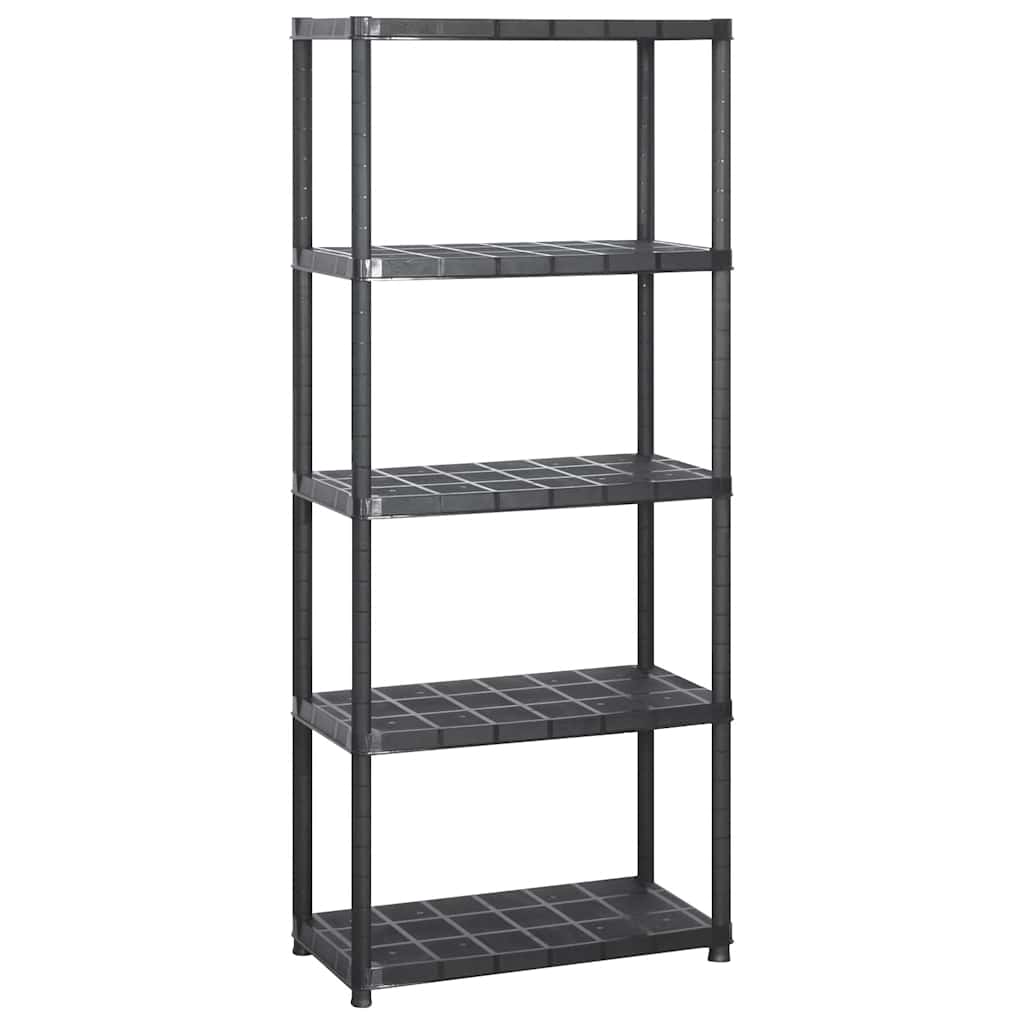 Vidaxx opbevaringsstativ 5-lags 213x38x170 cm plast sort