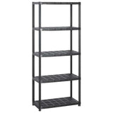 Vidaxx opbevaringsstativ 5-lags 213x38x170 cm plast sort