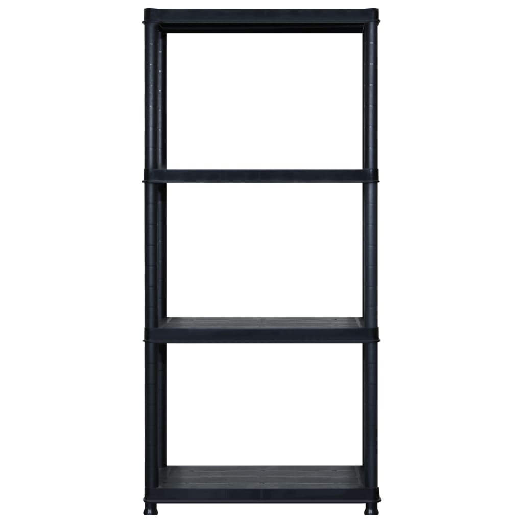 Vidaxx opbevaringsstativ 4-lags 244x30,5x130 cm plast sort