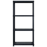 Vidaxx opbevaringsstativ 4-lags 244x30,5x130 cm plast sort