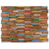 Vidaxl vægpaneler 10 stk 1,03 m² fast teak træ
