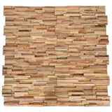 VIDAXXL Vægpaneler 10 stk 3d 1,08 m² solid teak træ