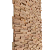 VIDAXXL Vægpaneler 10 stk 3d 1,08 m² solid teak træ