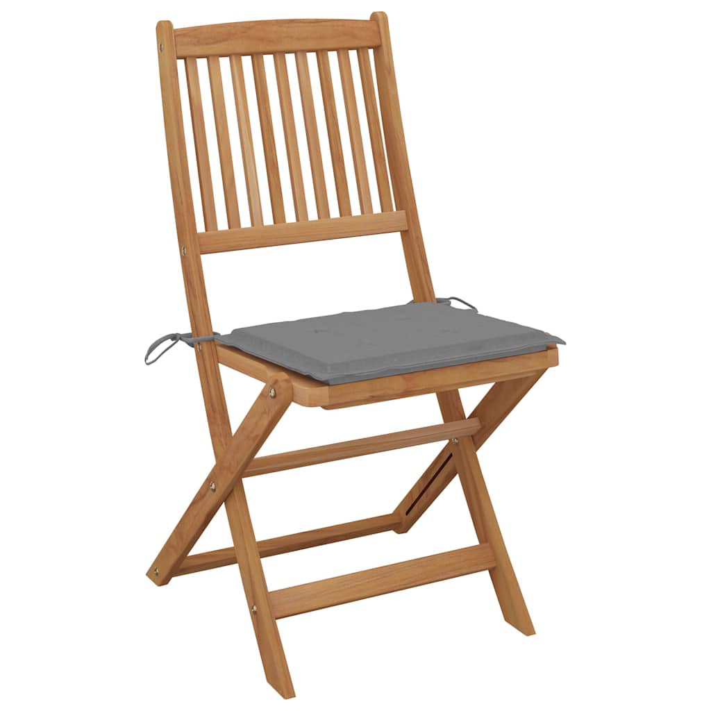 Vidaxl tuinstoelen 6 st inklapbaar met kussens massief acaciahout