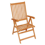 Vidaxl tuinstoelen 4 st met blauwe kussens massief teakhout