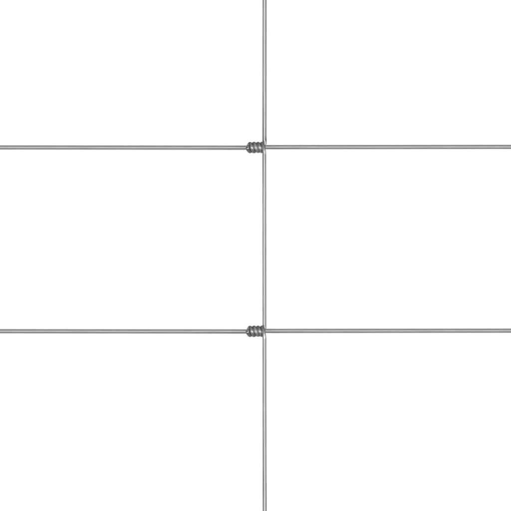 Vidaxl Hek 50x0,8 m galvaniseret stålsølvfarvet