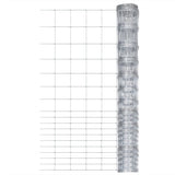 Vidaxl Hek 50x1,5 m galvaniseret stålsølvfarvet
