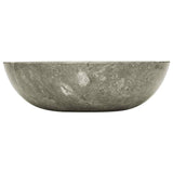 Vidaxl Sink Ø40x12 cm marmorgrå