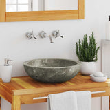 Vidaxl Sink Ø40x12 cm marmorgrå