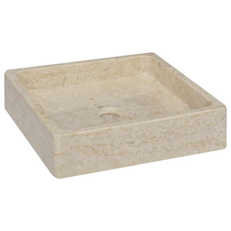 Vidaxl Sink 40x40x10 cm marmorcreme farvet