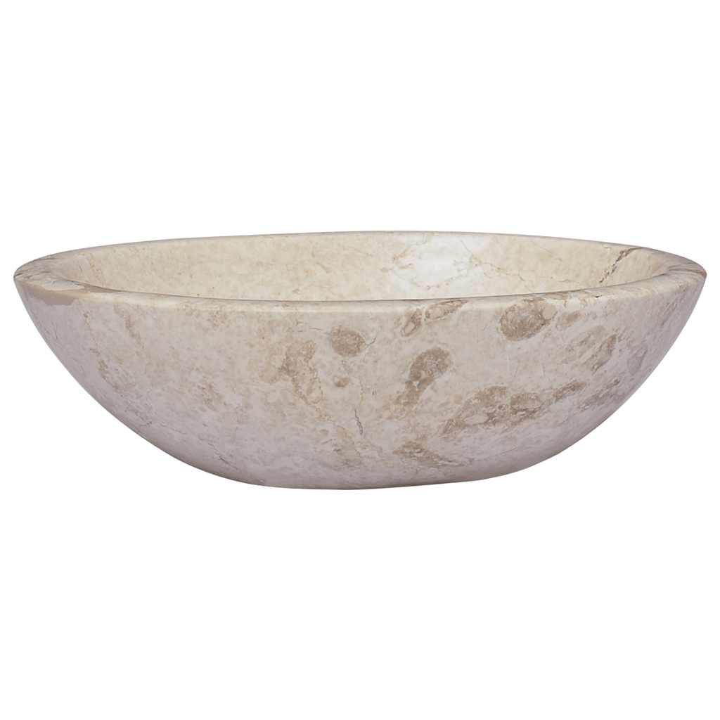 Vidaxl Sink 53x40x15 cm marmorcreme -farvet
